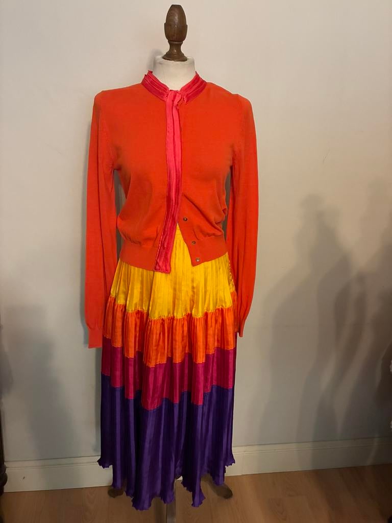 MARELLA MAXMARA MAXI ROK PLISSE, Verzenden, Zo goed als nieuw, Maat 36 (S), Onder de knie