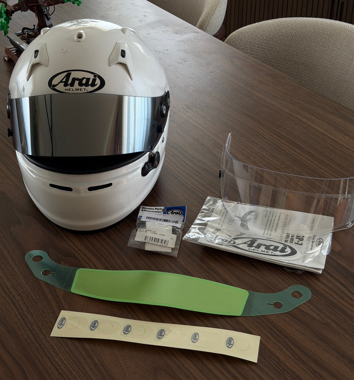 Arai GP-7 racehelm (M) FIA 8859-2015, Snell-SA, extra vizier, Ophalen, Gebruikt