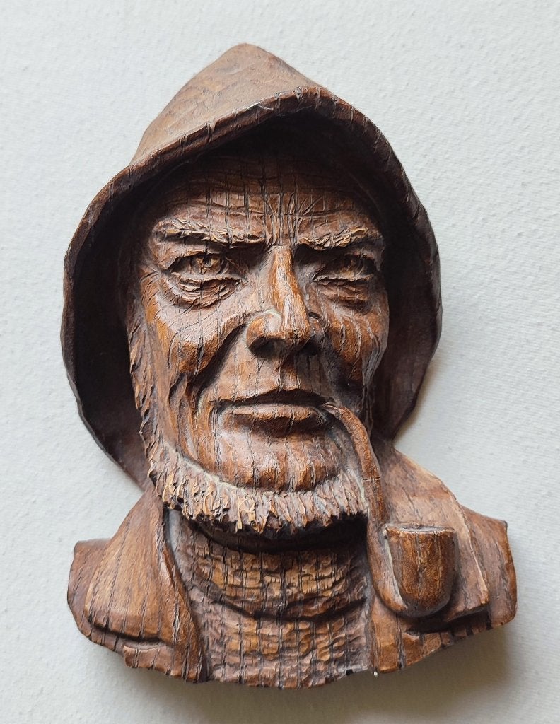 Visser, zeeman. Prachtig wandbeeldje, Verzamelen, Beelden en Beeldjes, Ophalen of Verzenden, Gebruikt, Mens