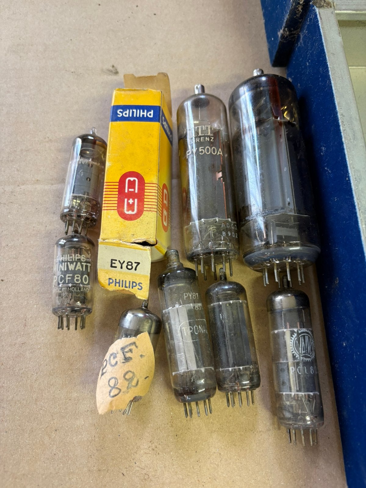 Set van 8 vintage TSF tv-buizen/lampen (Philips, Valvo, ITT), Ophalen of Verzenden, Gebruikt