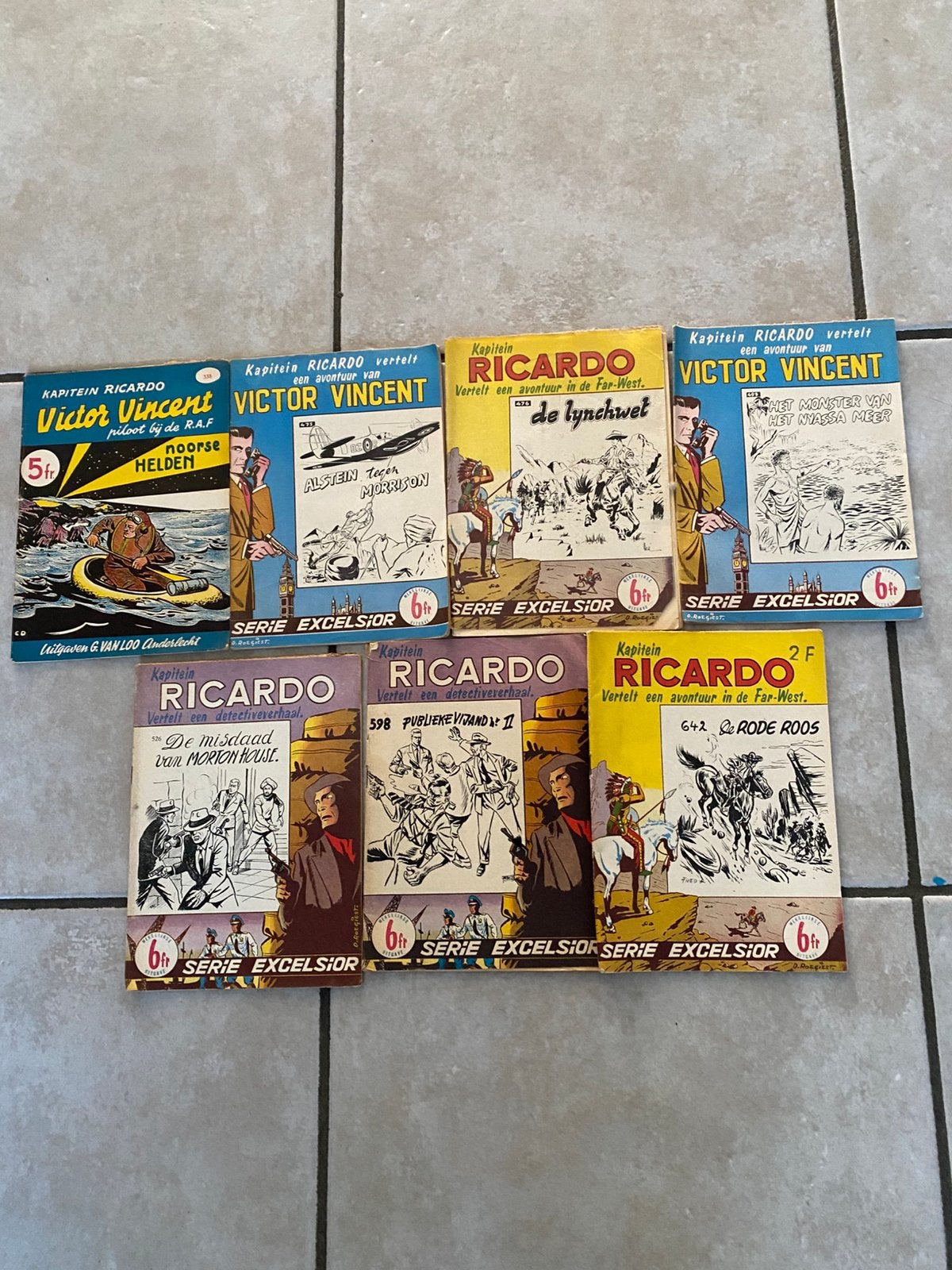 7 vintage boekjes Victor Vincent, Livres, Enlèvement ou Envoi, Utilisé, Autres