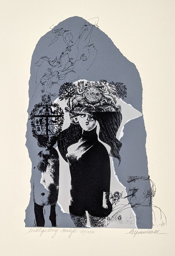 Luc Verstraete — sérigraphie - Fille crédule, Antiquités & Art, Art | Lithographies & Sérigraphies, Enlèvement ou Envoi