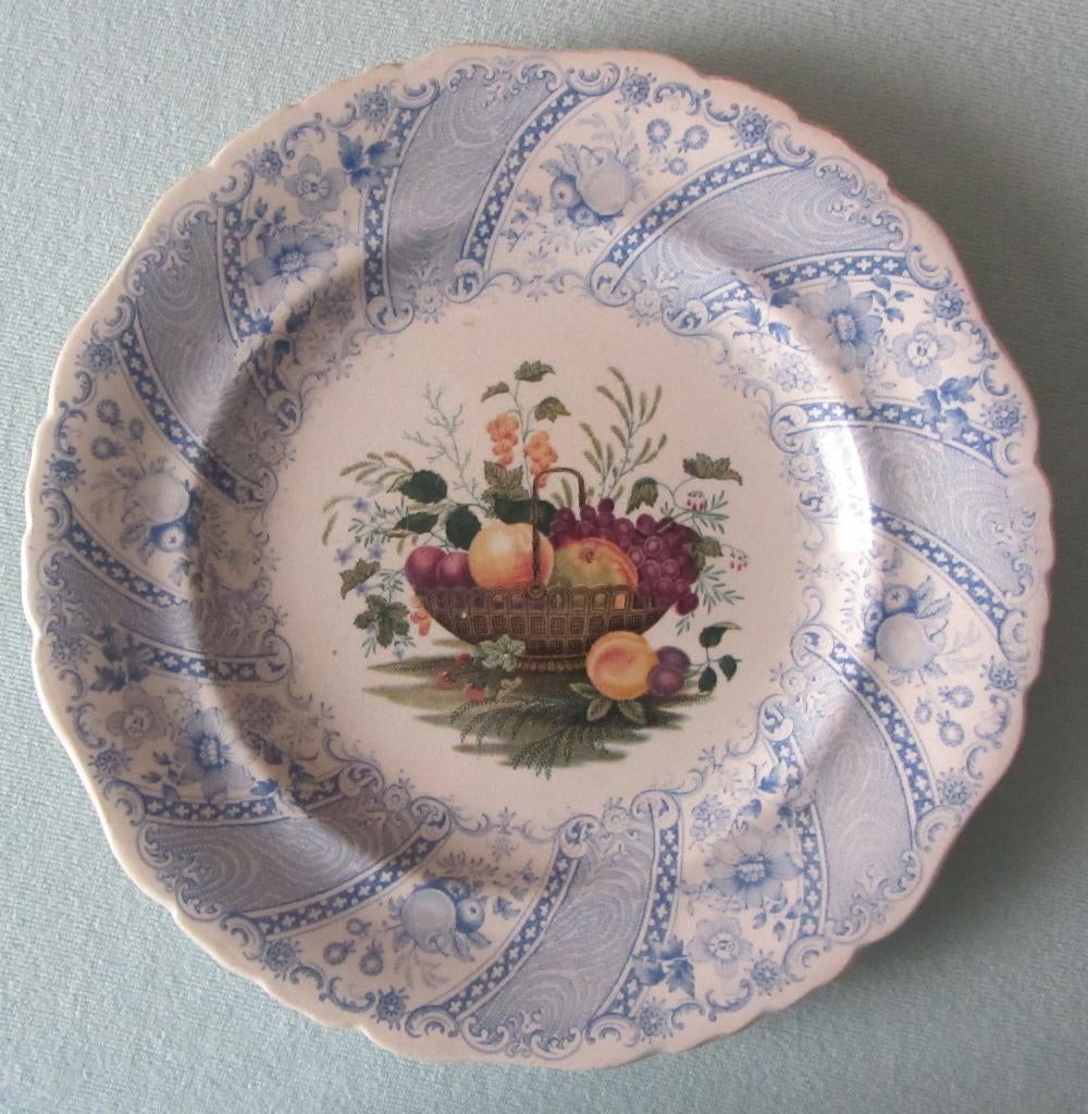 Antiek bord Wedgewood - Fruit Basket - Ongeveer jaar 1848, Ophalen of Verzenden