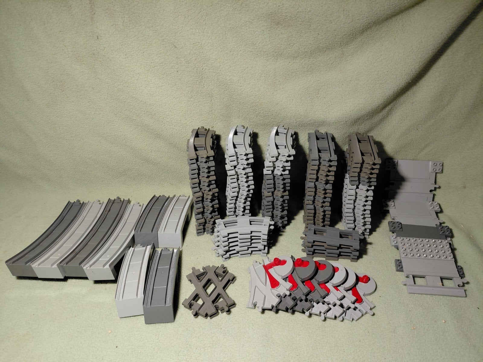 zeer grot lot lego duplo sporen + treintje, Ophalen, Lego