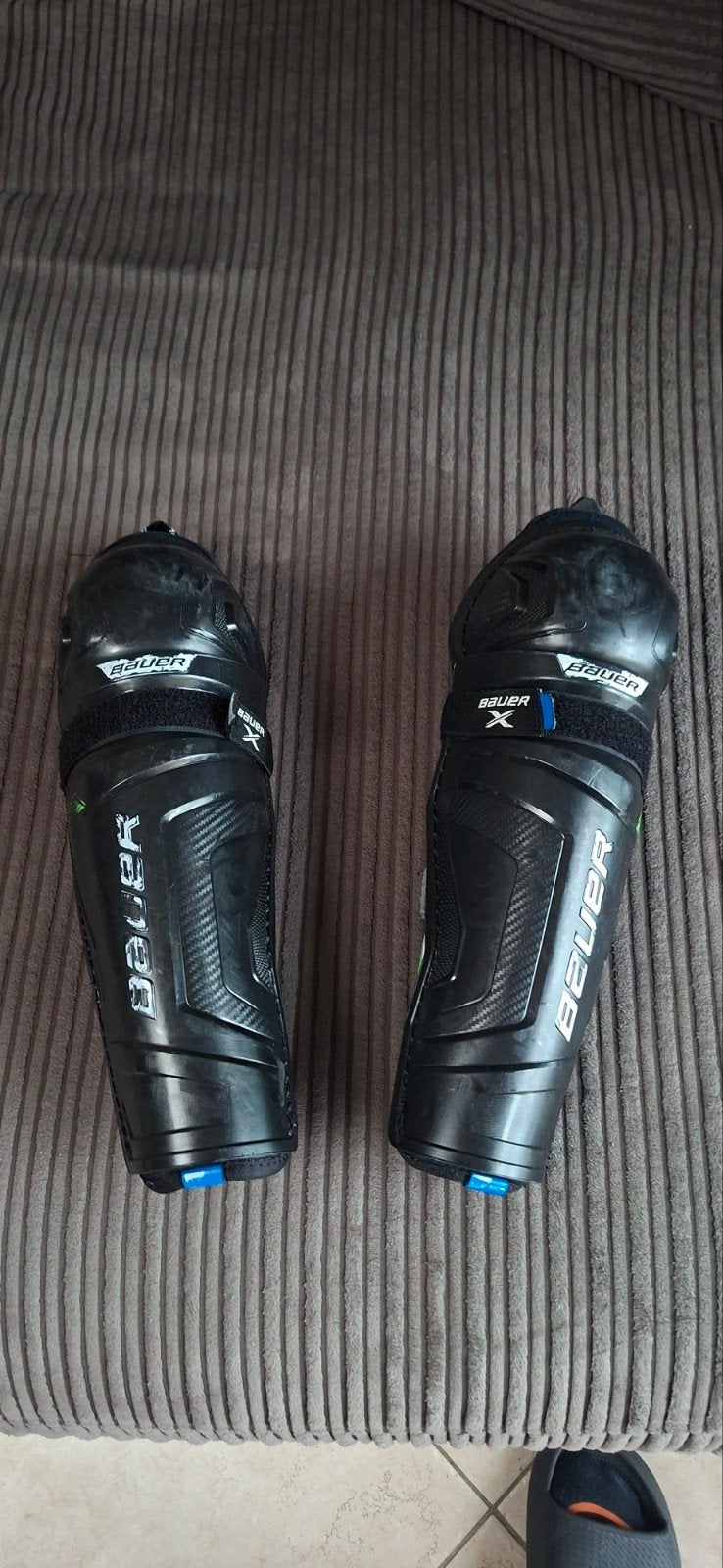 knie/ beenbescherming bauer junior 12" (ijshockey), Sport en Fitness, Ophalen of Verzenden, Zo goed als nieuw, Bescherming