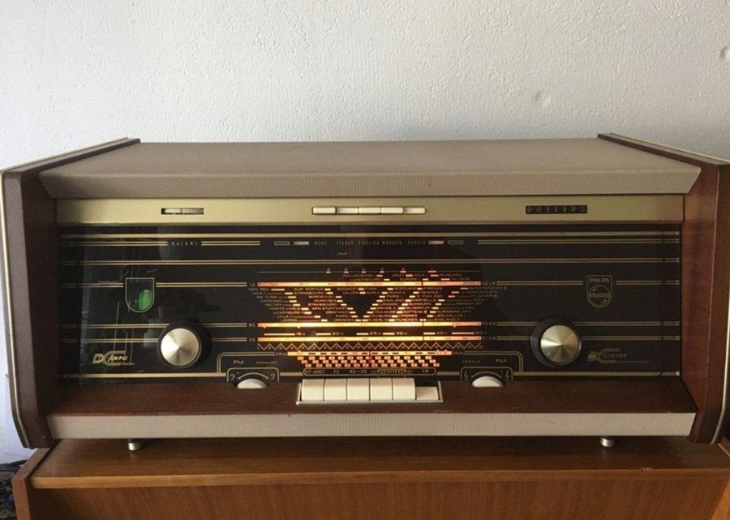 Philips B6X04A/00 Bi-Ampli buizenradio – 1960/61 – werkend, Antiek en Kunst, Ophalen