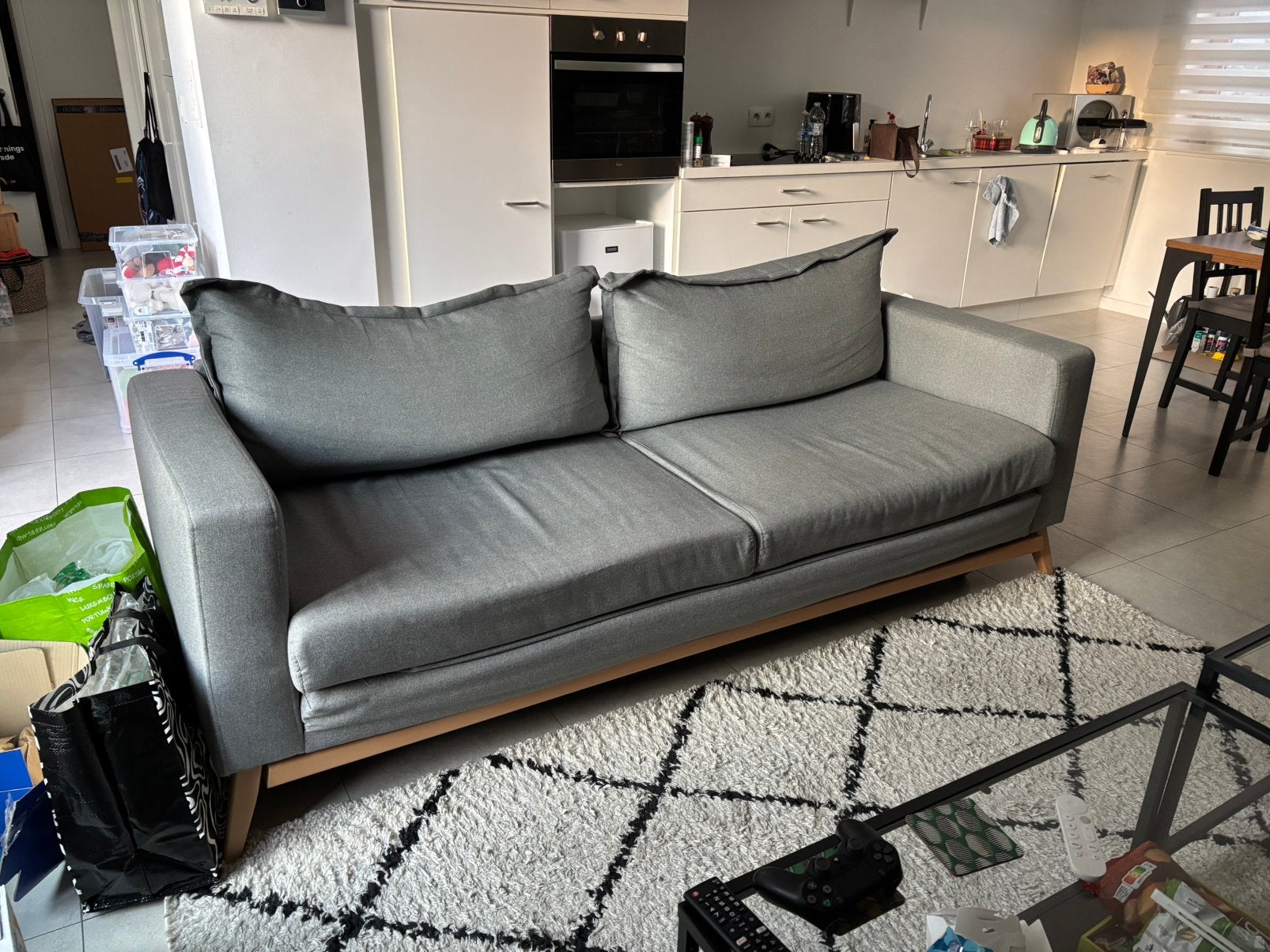Grijs zetelbed Maisons du Monde, Ophalen, Gebruikt, Driepersoons, 75 tot 100 cm