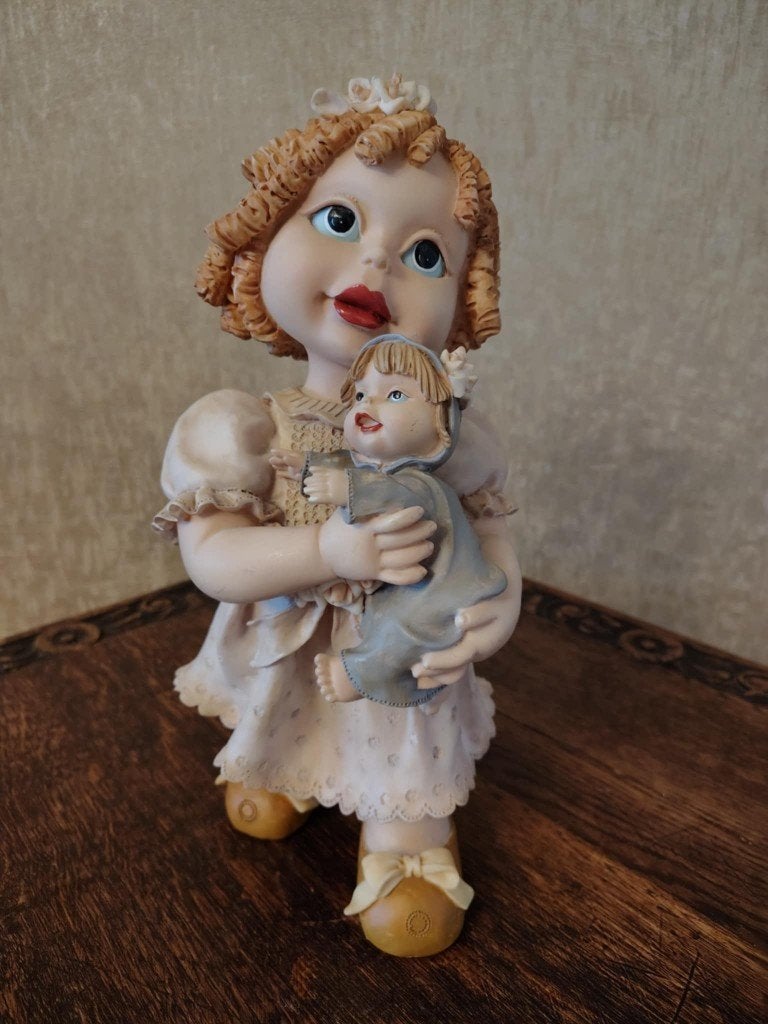 Mooi beeldje van kindje met een baby, Enlèvement ou Envoi, Comme neuf, Fantasy