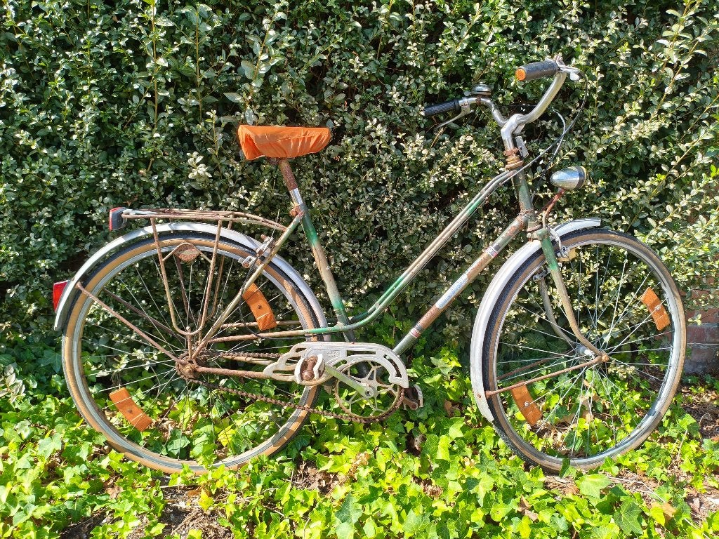 Damesfiets kotfiets, Fietsen en Brommers, Ophalen, Gebruikt, Velgrem, Overige merken