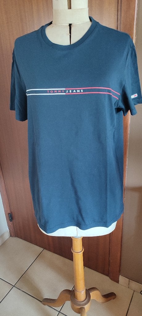 Tommy Jeans T-shirts, Maat 52/54 (L), Blauw, Ophalen of Verzenden, Zo goed als nieuw