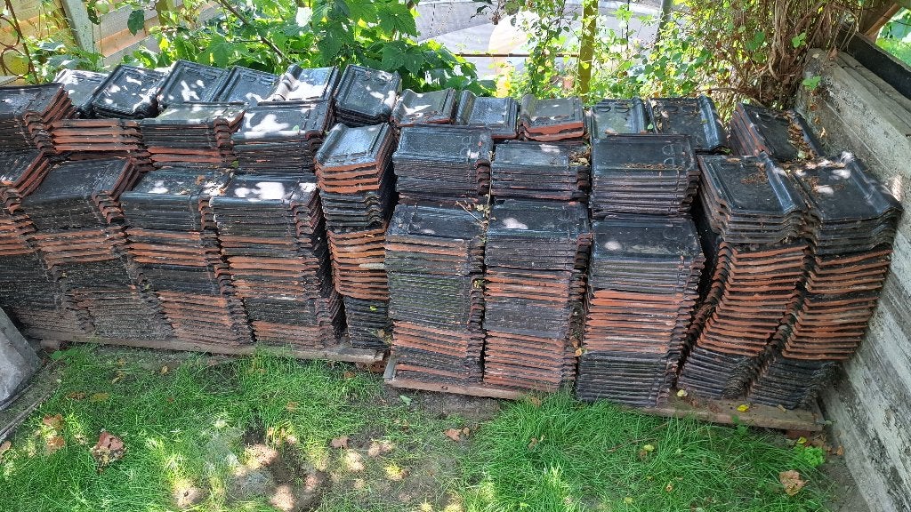 +/- 55m² Dakpan/Stormpan 44 Pottelberg (zwart) – 1150 stuks, Enlèvement ou Envoi, Utilisé