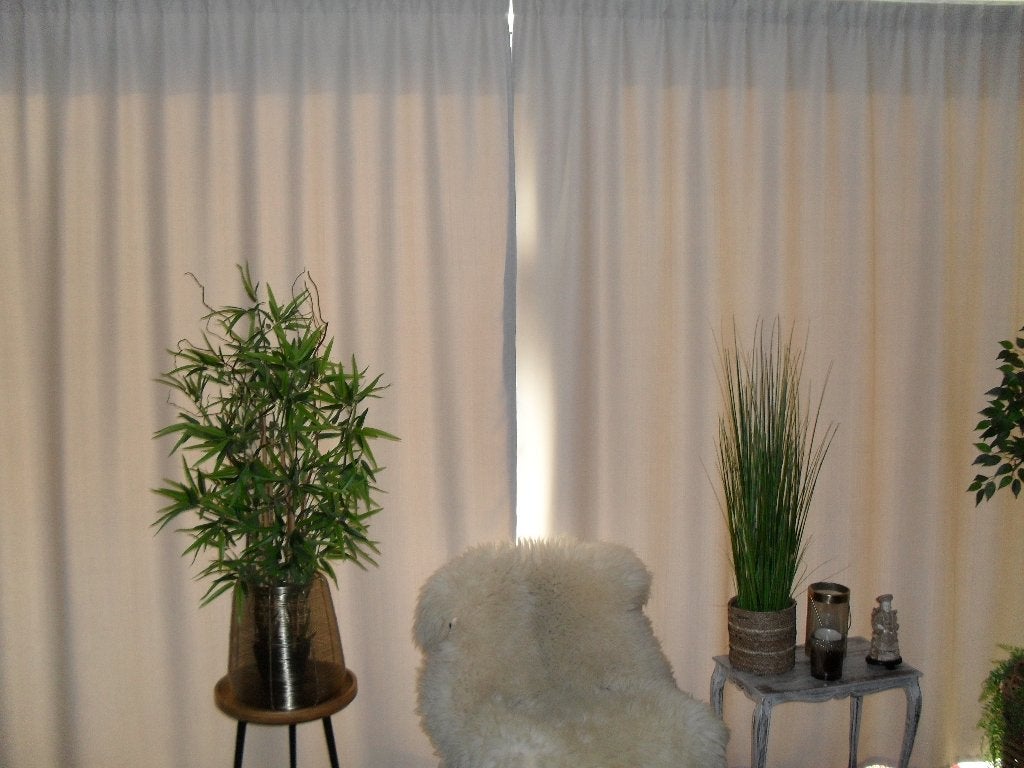 Verduisterende overgordijnen, Maison & Meubles, Ameublement | Rideaux & Stores à lamelles, Comme neuf, Double rideau, Beige, Polyester
