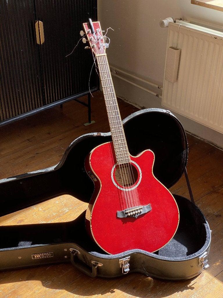 gitaar Tanglewood TSF CE-R met Fishman element + Tobago case, Muziek en Instrumenten, Ophalen, Zo goed als nieuw, Western- of Steelstringgitaar