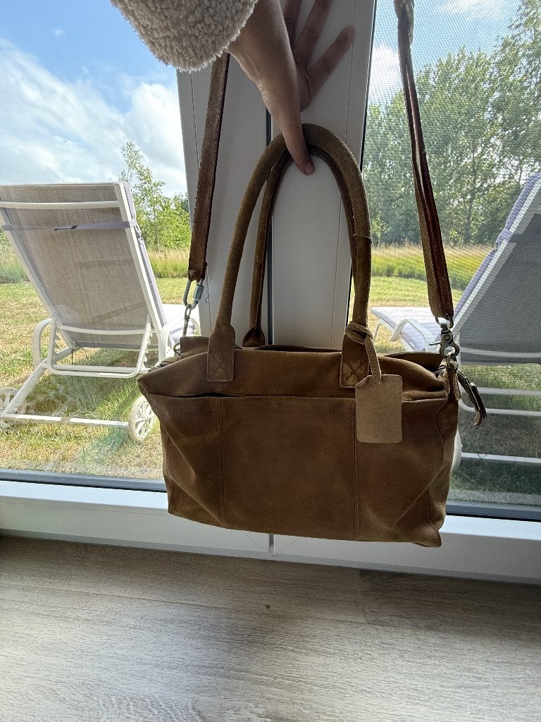 Mooie Burkely laptoptas in cognac – 15,6 inch, Ophalen, Gebruikt, Burkely