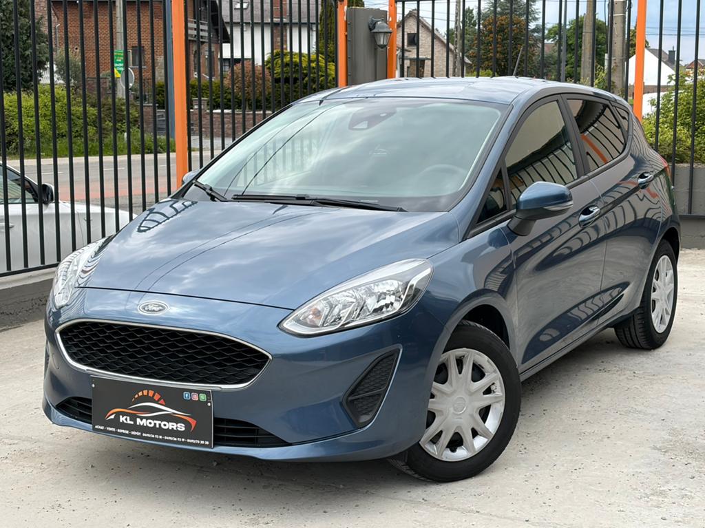 FORD FIESTA 1.0i ESSENCE 126 000KM CARPASS 2019 EURO 6d Temp, Voorwielaandrijving, Stof, Blauw, Bedrijf