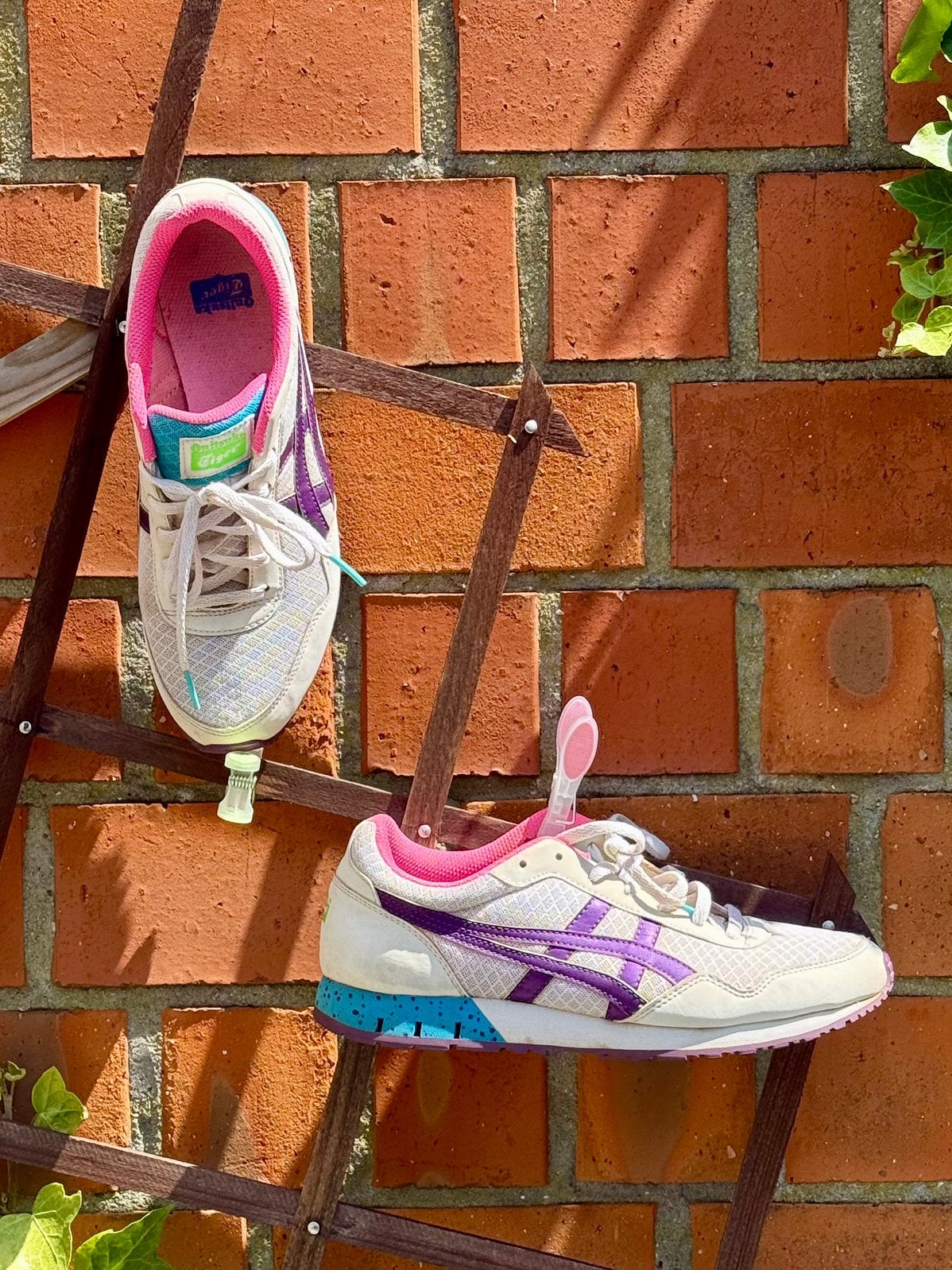 Onitsuka Tiger Mexico 66 Cream Purple Pink, Kleding | Dames, Schoenen, Zo goed als nieuw, Sneakers, Beige, Ophalen of Verzenden