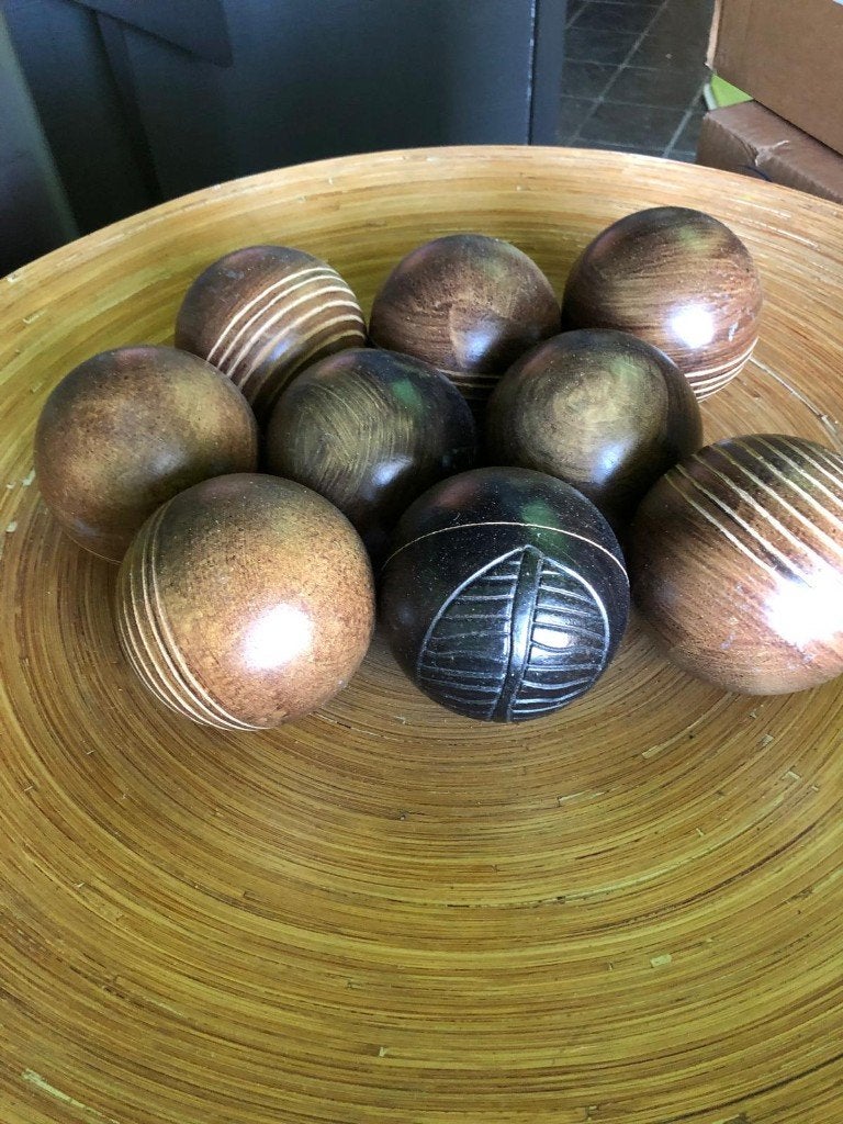 bol de décoration avec sphères design en bois, Maison & Meubles, Enlèvement, Balance