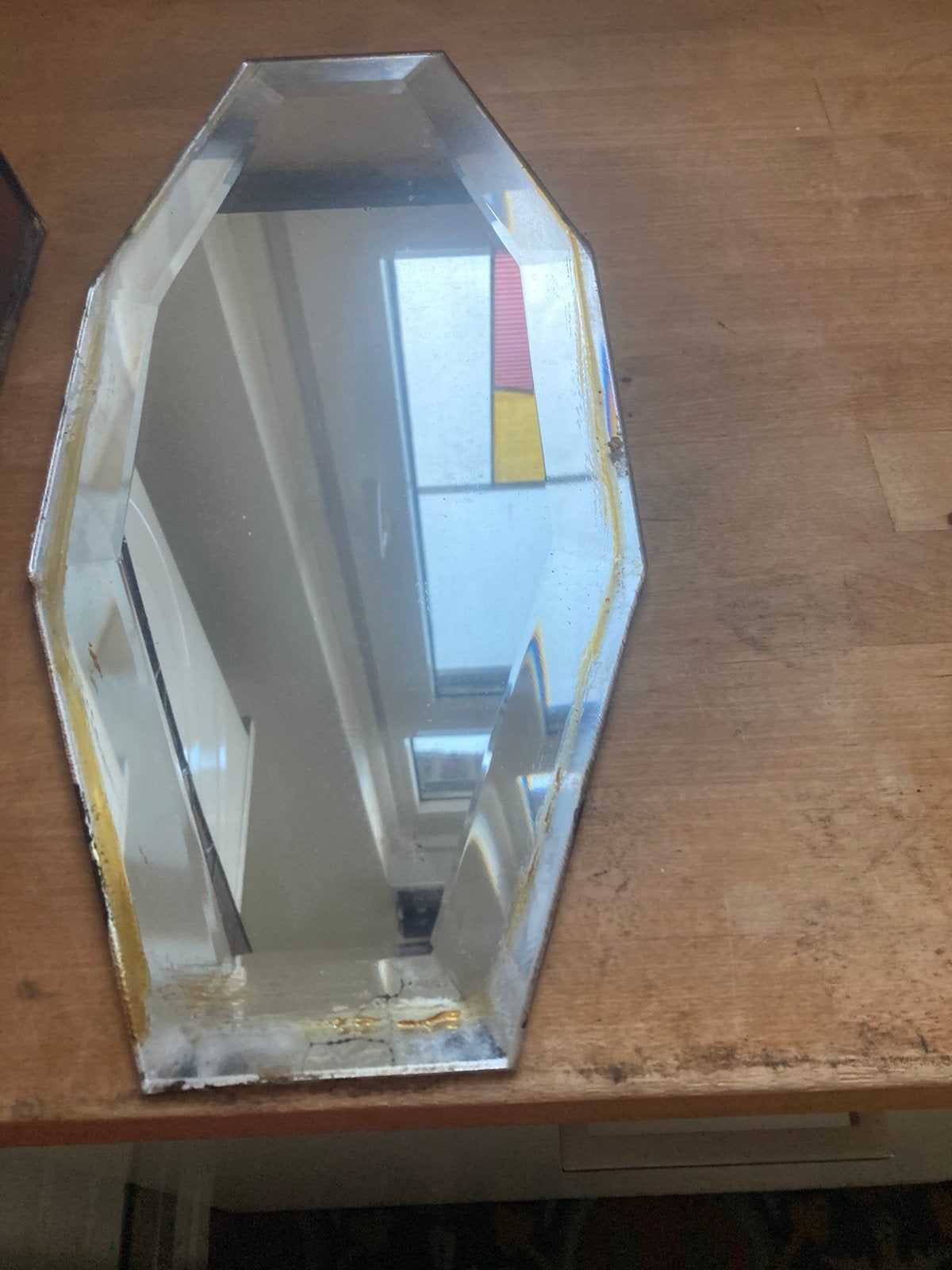 Antieke spiegel, Doe-het-zelf en Bouw, Glas en Ramen, Ophalen of Verzenden, Gebruikt, Overige typen