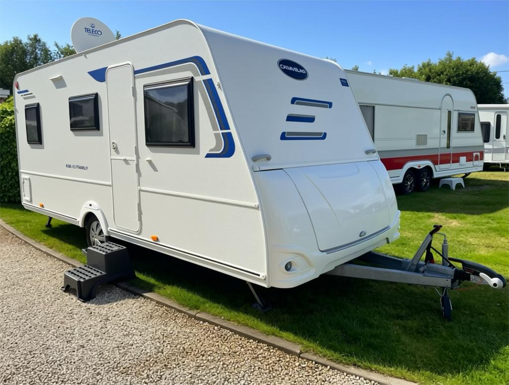 Caravelair 496, 6 persoons, Mover, tent,Stapelbed,fietsenrek, Stapelbed, Bedrijf, Treinzit, Caravelair
