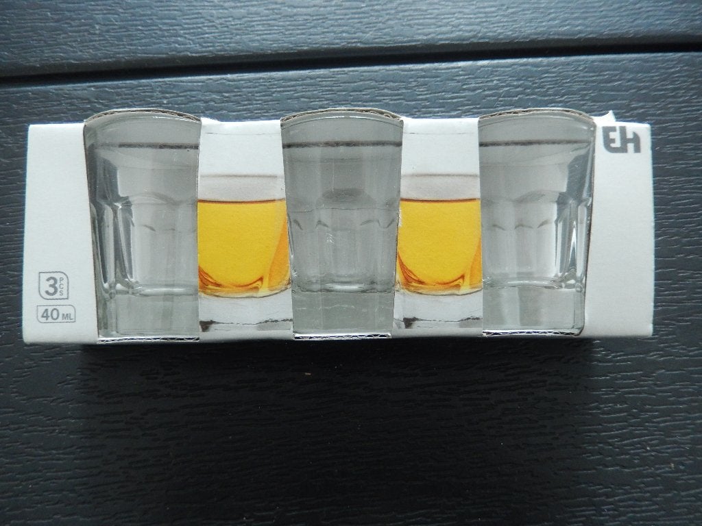 3 nieuwe borrelglaasjes, Enlèvement ou Envoi, Comme neuf