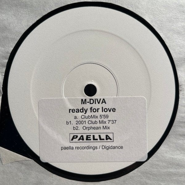 M-Diva - Ready For Love, Cd's en Dvd's, Vinyl | Dance en House, Zo goed als nieuw, Trance, Promo, 12 inch, Ophalen of Verzenden