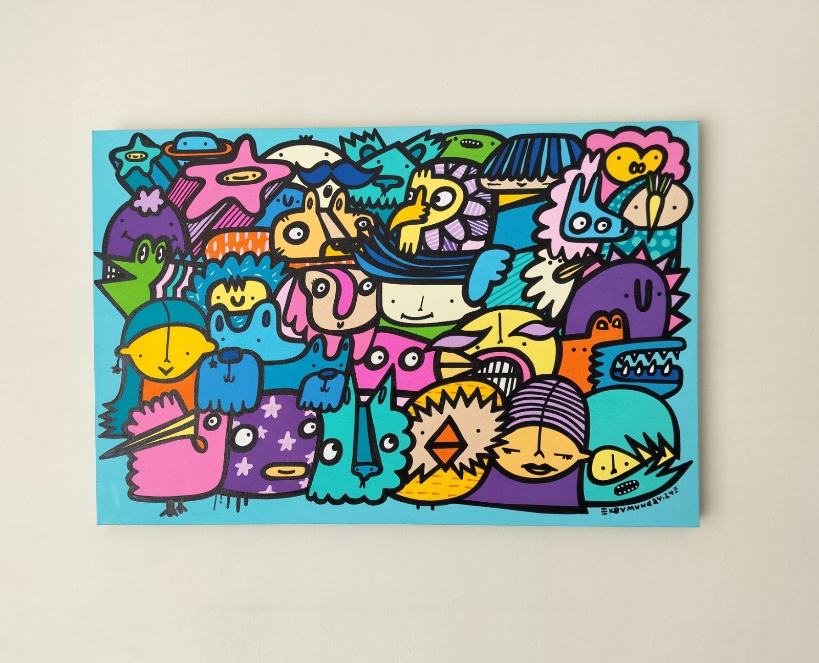 Kev Munday StreetArt, Antiek en Kunst, Kunst | Schilderijen | Modern, Ophalen