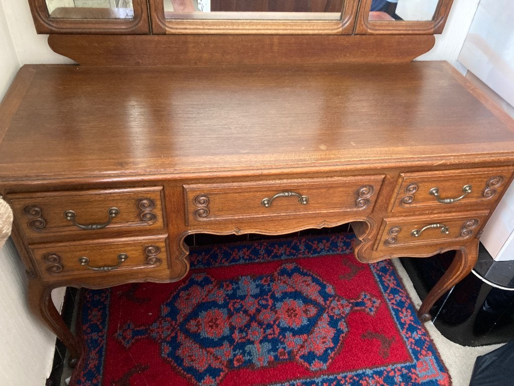 Kaptafel en ladekast, Huis en Inrichting, Ophalen, Gebruikt, Hout, Bretoens