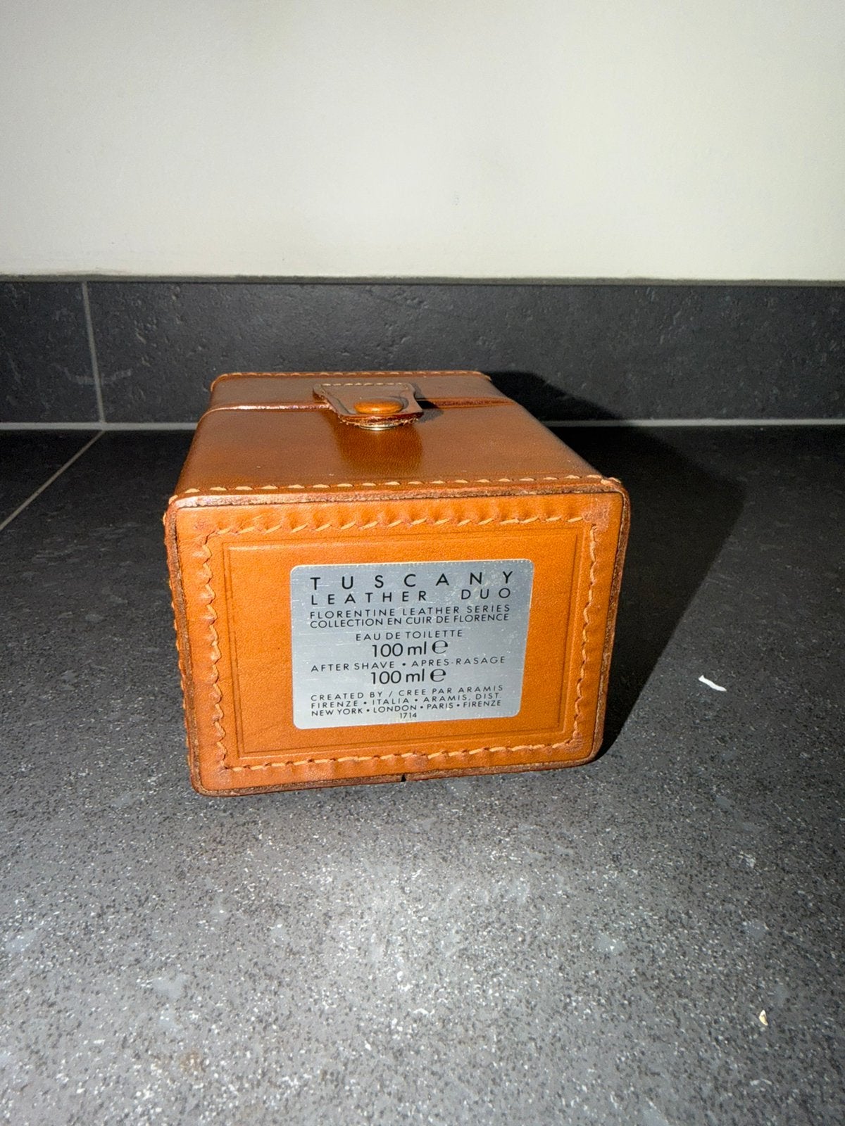 Vintage Tuscany Leather Aramis Eau de Toilette 100 ml, Verzenden, Zo goed als nieuw, Parfumfles
