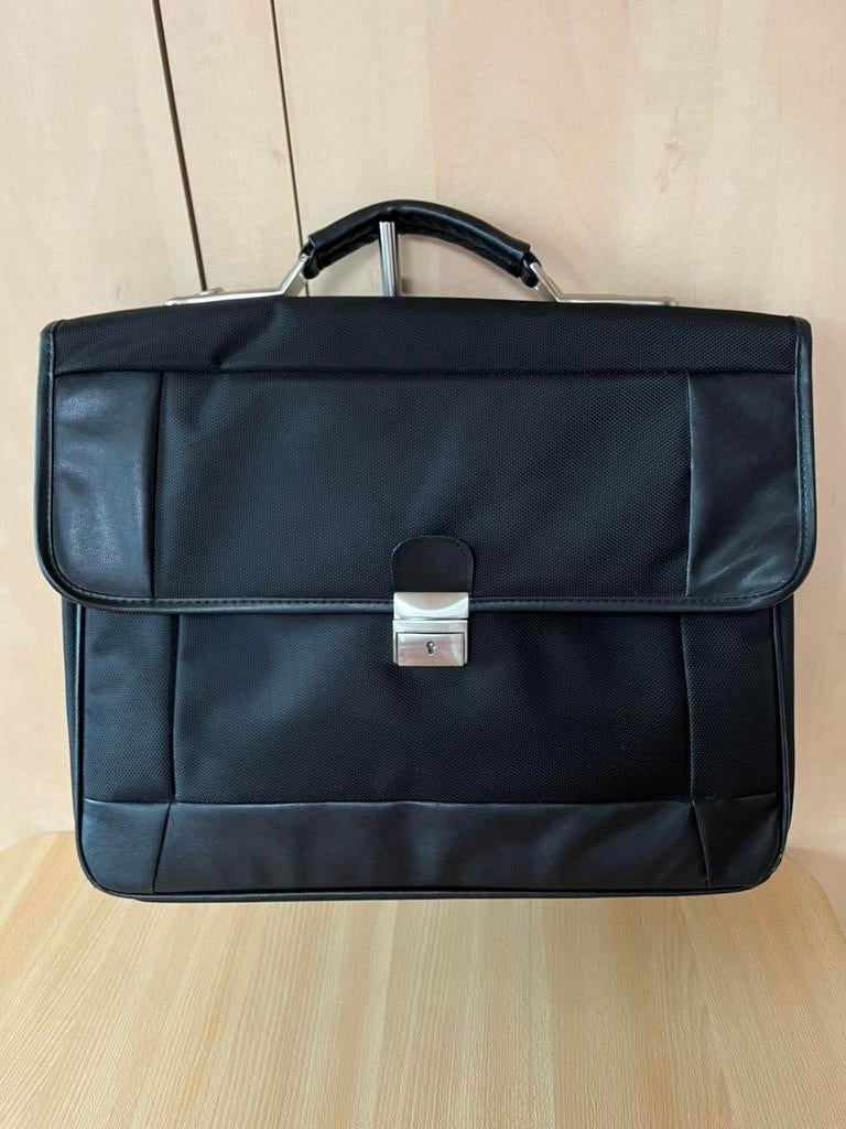 Laptoptas/Aktetas XL - Zwart - 14 cm diep, Enlèvement, Utilisé, Porte-document