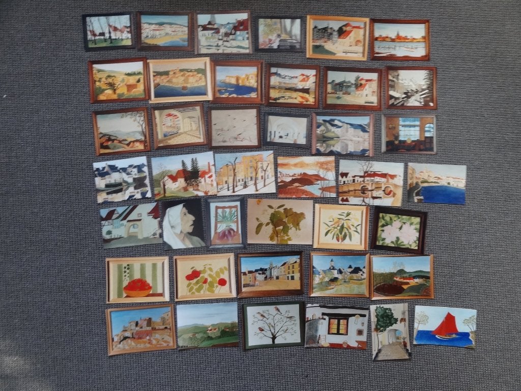 41 Kleuren Foto's van schilderijen van F.Letu (1936), Verzenden, Zo goed als nieuw, Schilder- en Tekenkunst