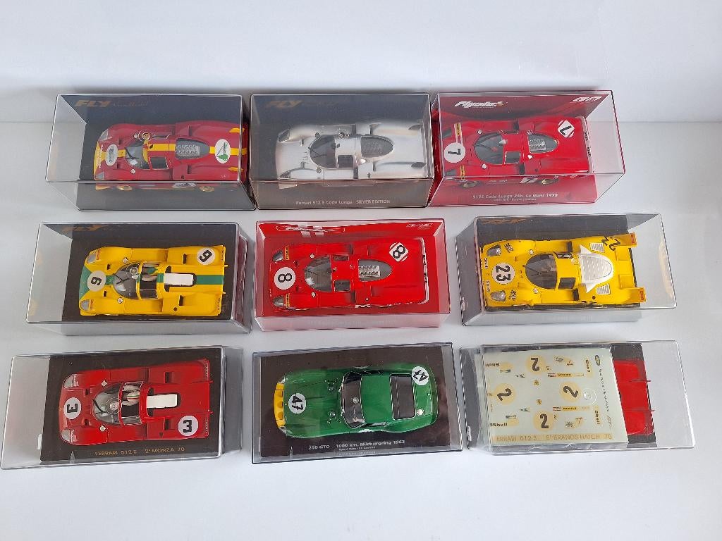 Fly 9 x Ferrari Allemaal Nieuw in doos, Overige merken, Racebaan, Verzenden, Nieuw