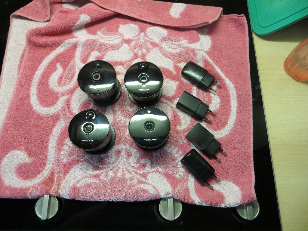 4 x Foscam IP camera, Audio, Tv en Foto, Ophalen, Gebruikt, Binnencamera