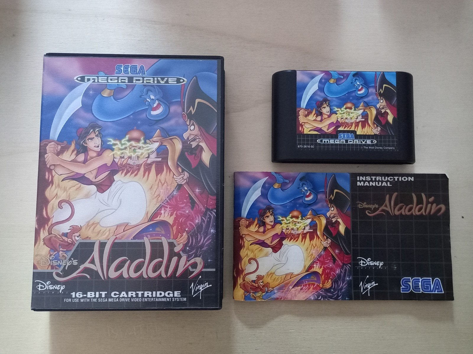 SEGA Mega Drive - Disney's Aladdin complet, Enlèvement ou Envoi, 1 joueur, Utilisé, À partir de 3 ans