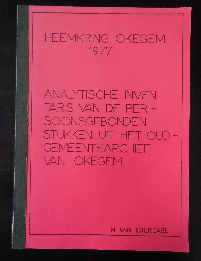 OKEGEM- inventaris oud-gemeentearchief - 1977, Ophalen of Verzenden