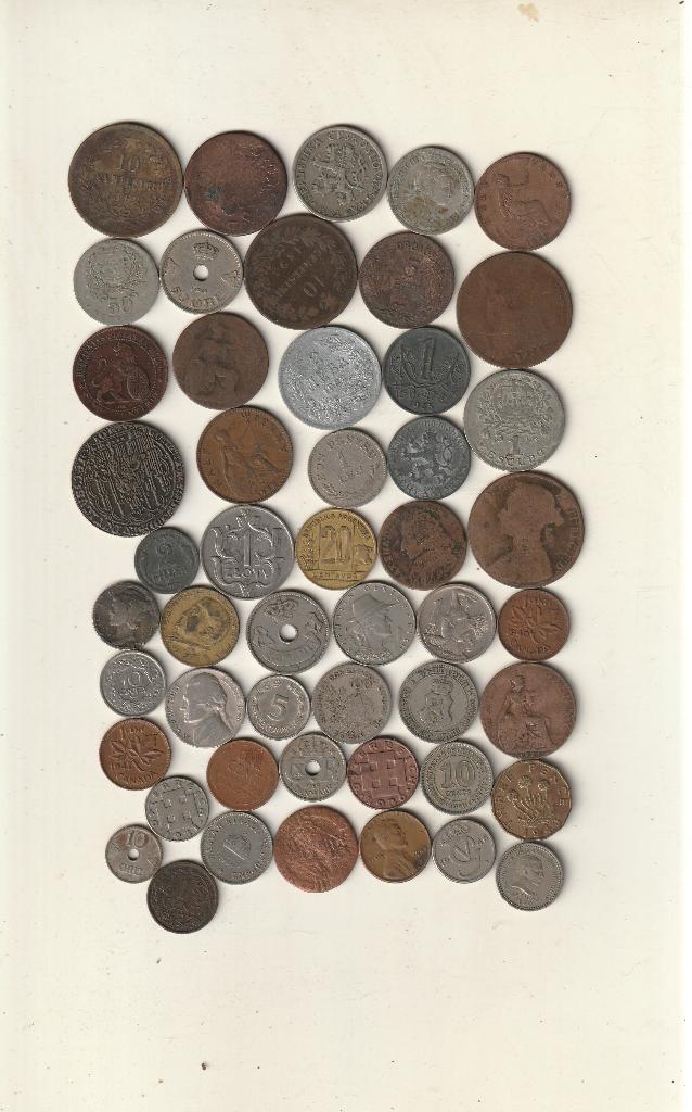 lot van 50 zeer oude munten van 1860 tot 1950 ,, Postzegels en Munten, Munten | Europa | Niet-Euromunten, Verzenden, Overige landen