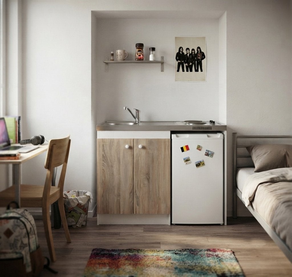 keuken  kitchenette in kit MINI WOOD, Huis en Inrichting, Keuken | Complete keukens, Ophalen