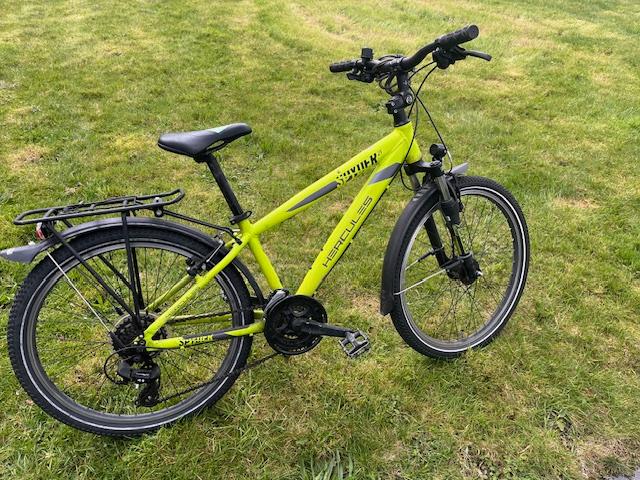 Fiets kind 5j tot 11j 21 versnellingen Hercules Spyder, Fietsen en Brommers, Ophalen, Staal, 20 tot 24 inch, Zo goed als nieuw