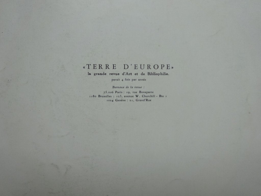 Jef Van Tuerenhout, folder, Terre d'Europe; 1977, Boeken, Ophalen of Verzenden, Gelezen, Schilder- en Tekenkunst