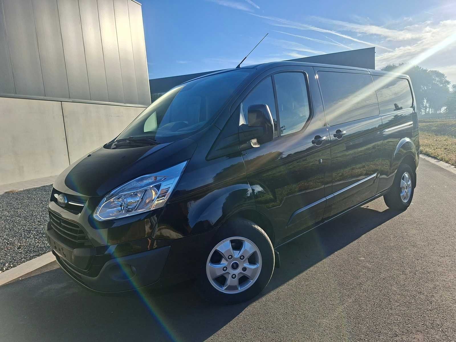 FORD TRANSIT CUSTOM L2 DUBBEL CABINE 6P 2018, Auto's, Automaat, Gebruikt, Euro 6, Bedrijf