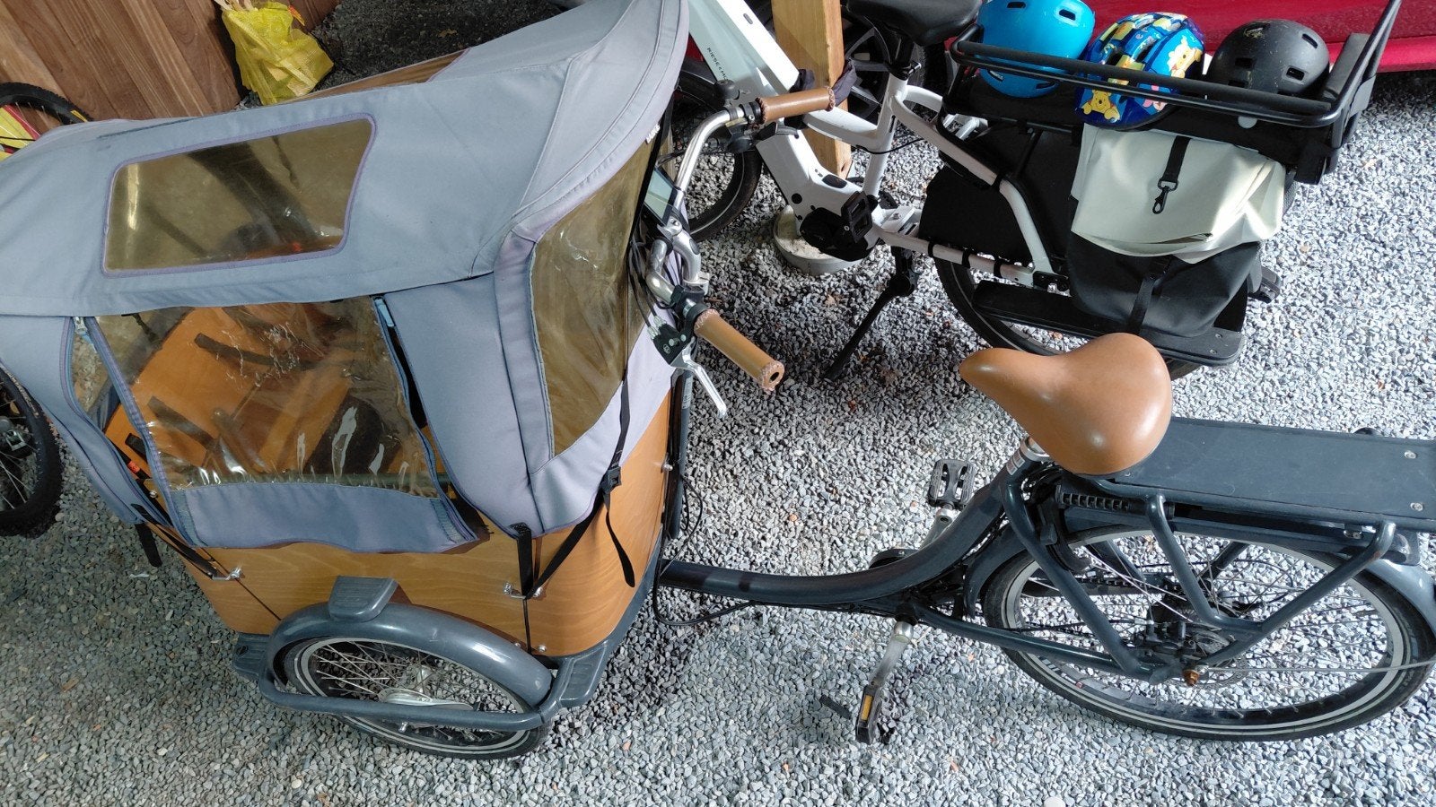Elektrische bakfiets Babboe e-Curve, Fietsen en Brommers, 4 kinderen of meer, Gebruikt, Elektrisch, Trommelrem