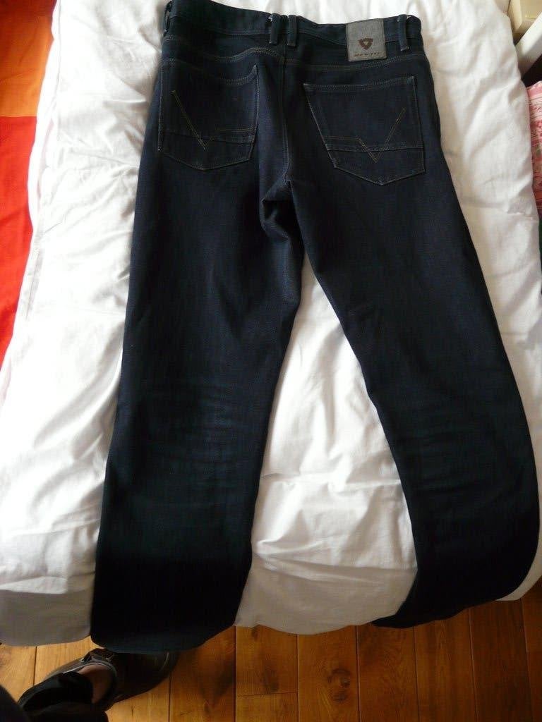 jeans moto REV'IT, bleu foncé, taille W34 L36 (Extra long), REV'IT!, Seconde main, Enlèvement ou Envoi, Pantalon | textile