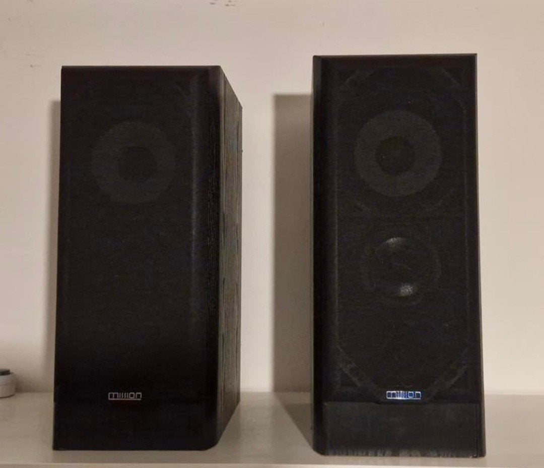 Mission 702e speakers, Audio, Tv en Foto, Luidsprekerboxen, Zo goed als nieuw, Boekenplank luidspreker, 60 tot 120 watt, Mission