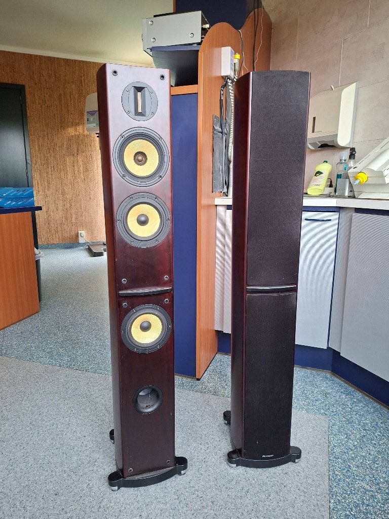 Encentes PIONEER SH 810V + caisson SC80, Enlèvement, Comme neuf, Subwoofer, Pioneer