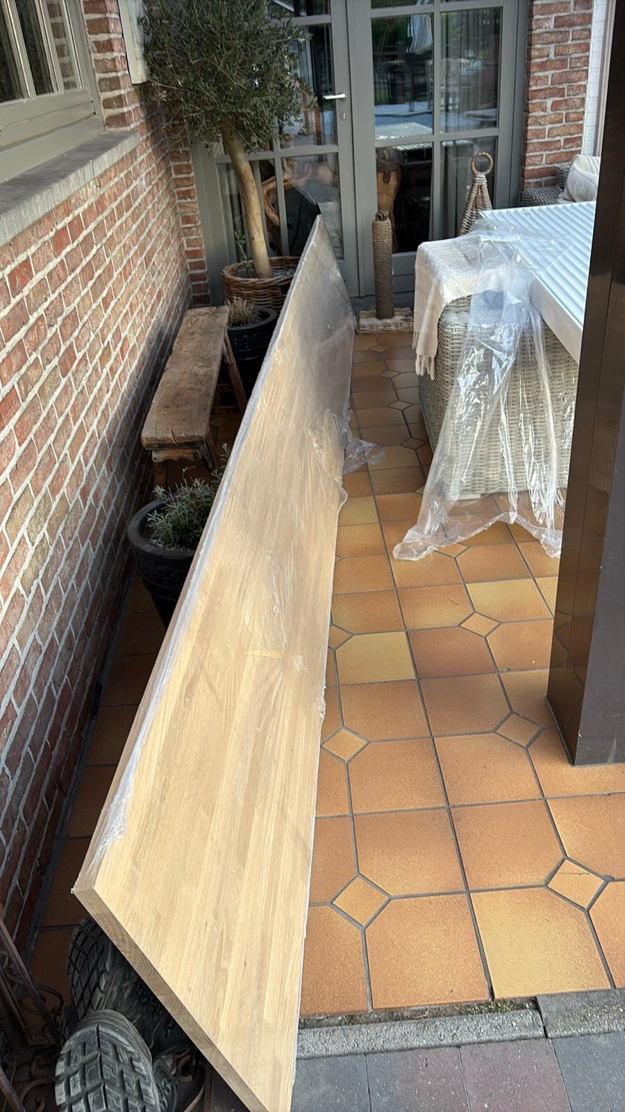 WERKBLAD RUSTIEK EIKEN, Doe-het-zelf en Bouw, Hout en Planken, Ophalen, Zo goed als nieuw, Eiken