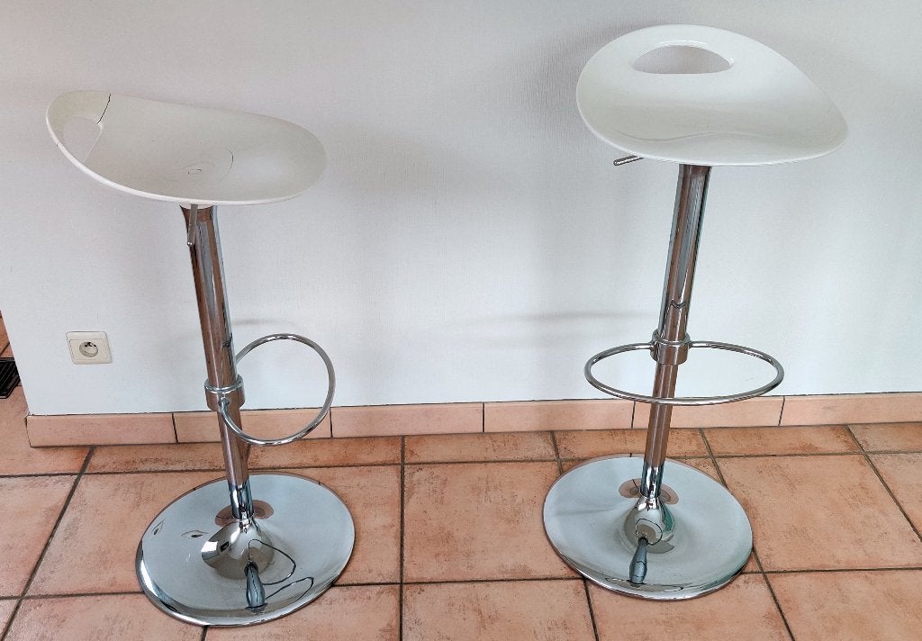 Vintage barkrukken stoelen Softline Samba 1979, Ophalen, Gebruikt, In hoogte verstelbaar, Metaal
