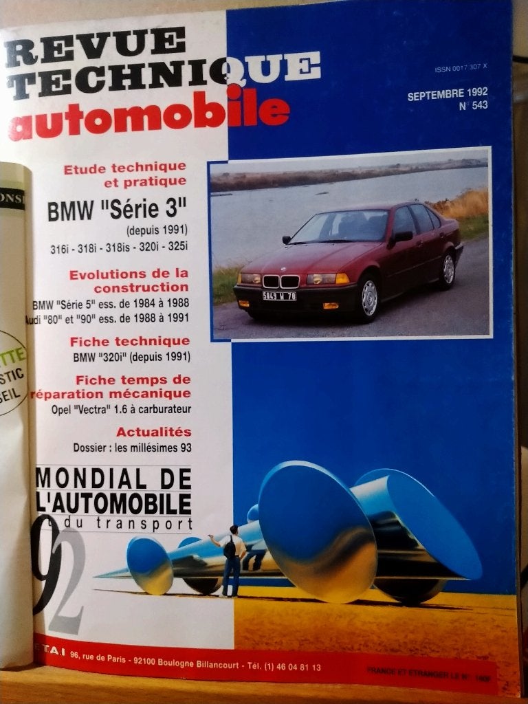 RTA 543 - BMW "série3" - septembre 1992, Enlèvement ou Envoi