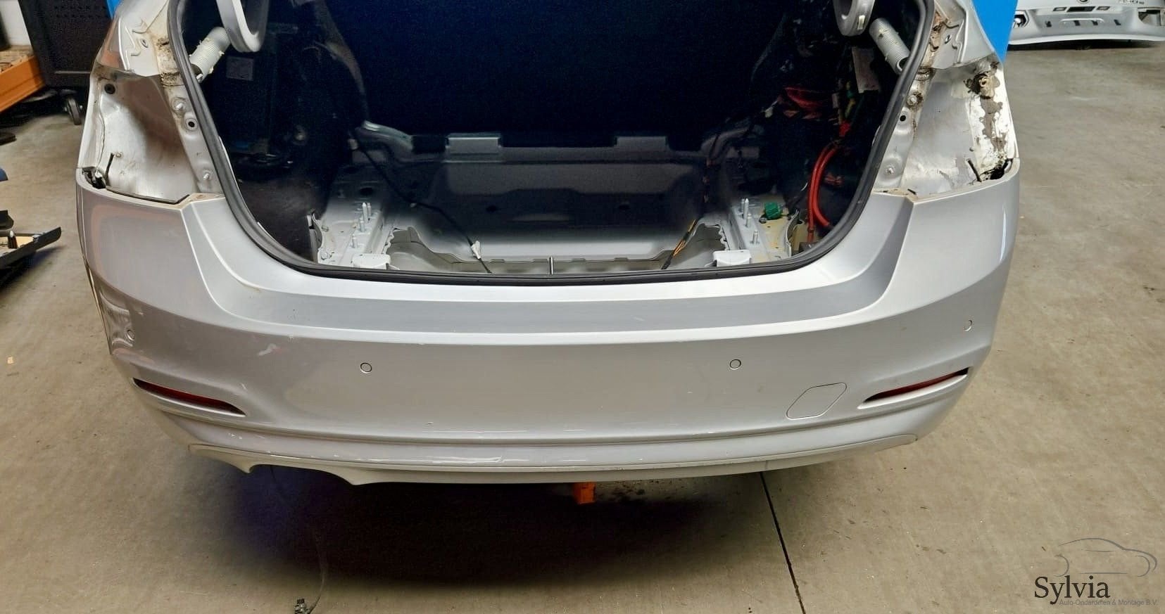 Achterbumper BMW 3 serie F30 LCI Glaciersilber met. A83 5112, Gebruikt, -, -, Ophalen of Verzenden