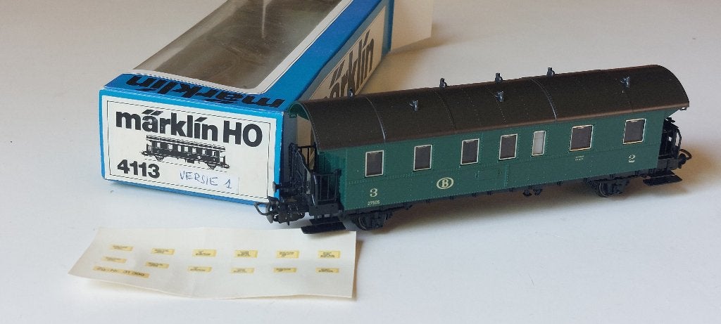 SNCB/NMBS MARKLIN VOITURE VOYAGEURS 2/3 CL*HO/AC 4113, Hobby & Loisirs créatifs, Trains miniatures | HO, Analogique, Courant alternatif