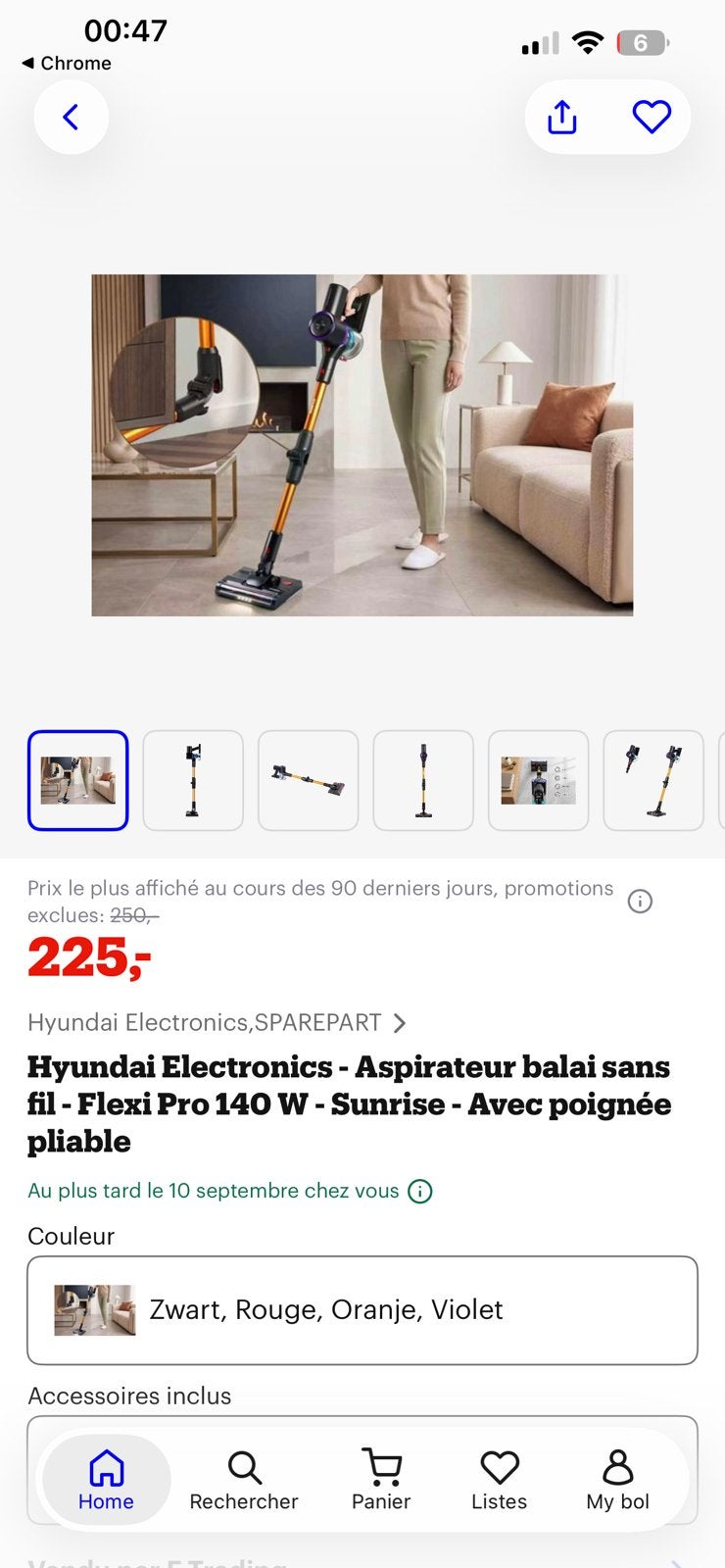 Hyundai Electronics - Aspirateur balai sans fil, Electroménager, Neuf, Station de charge, Réservoir, Aspirateur balai