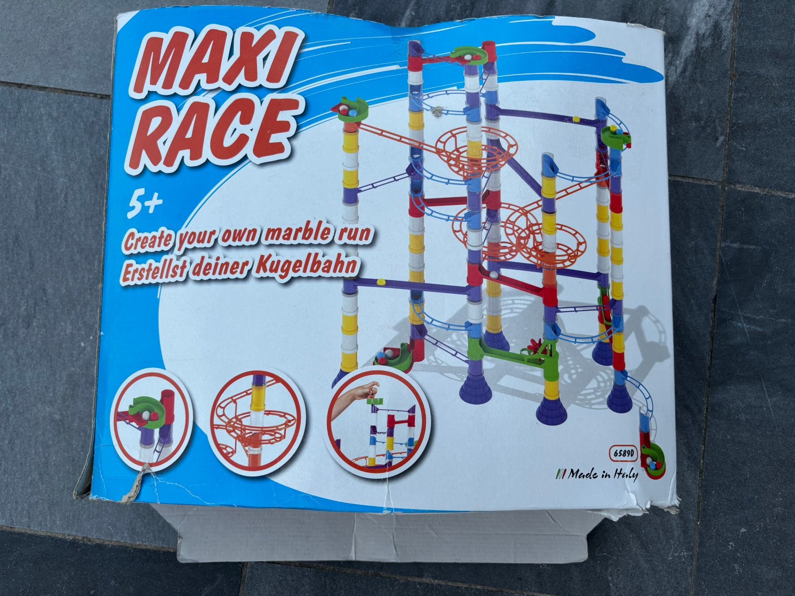 Knikkerbaan Marble Run MAXI RACE - COMPLEET - vanaf 5 jaar, Ophalen of Verzenden, Zo goed als nieuw